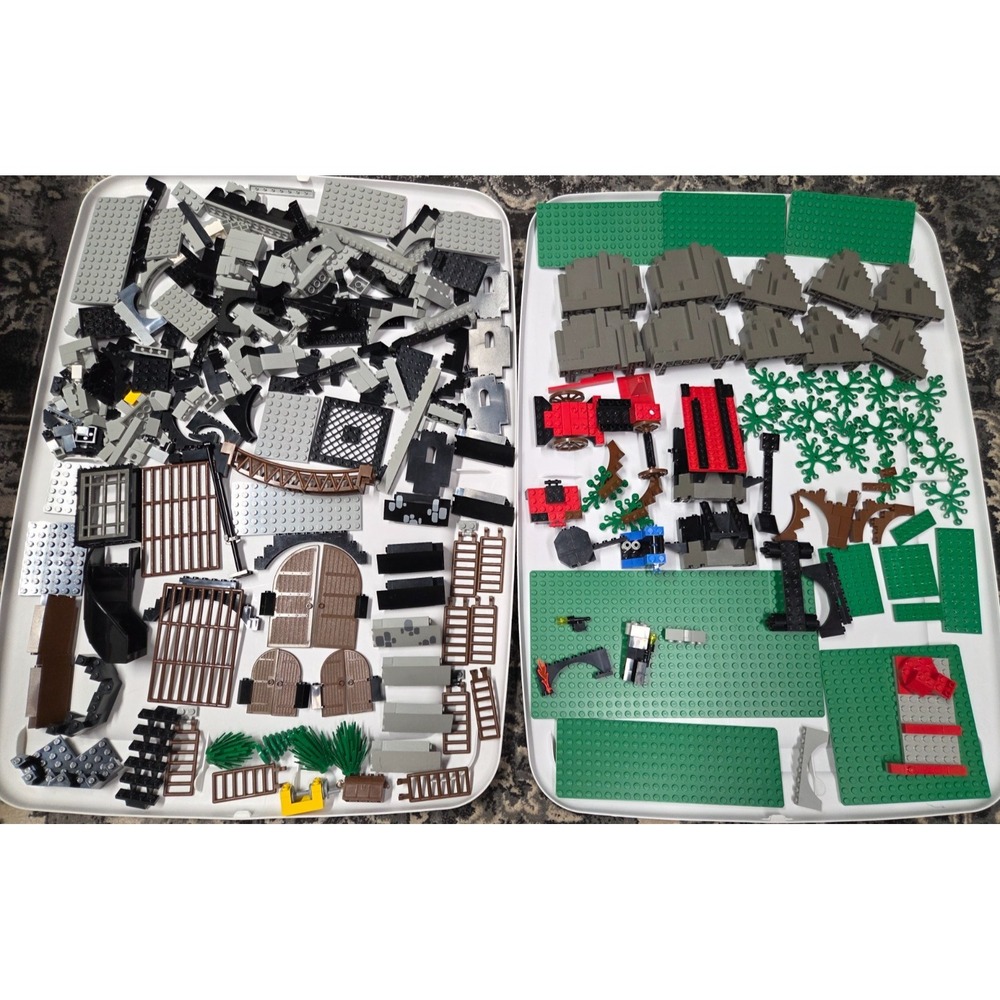Vintage LEGO Castle Parts Lot Walls Doors Panels Bases Dragon Masters Set Pieces
